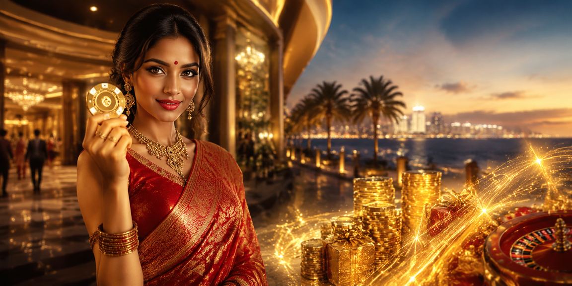 Indian female player enjoying casino relaxed style